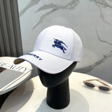 Burberry Hat Embroidery logo Baseball Cap Sunshade Sun Protection Duckbill Cap Slimming Face Curved Brim Versatile Large Head Circumference Sports Hat Unisex Couple Style