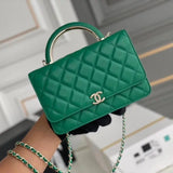 Chanel Women's Bag Top version 2022New Grade Genuine Goods22a Handle woc Women's Small Waste Bag Handbag Exquisite Small Handle Women's Bag Shoulder Messenger Bag Chain Bag Small Shoulder Bag Sheepskin Bag Portable Flap Bag New Women's Bags