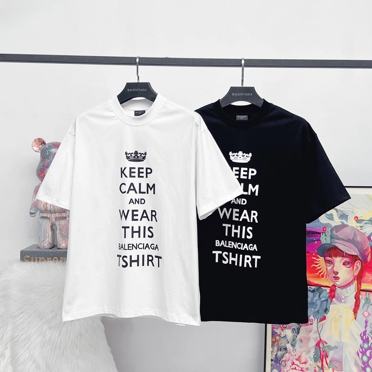 Balenciaga T-shirt Slogan Letters logo round Neck Short Sleeve25ss New pure cotton T Unisex T-Shirt OS Loose Fit Base Shirt Top T-Shirt Short Sleeve
