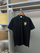 Burberry T-shirt Micro-label Comparison Embroidered Piqué Cotton POLO Shirt Lapel Short Sleeve25ss New Unisex Summer Short Sleeve OS Loose T Business Half Sleeve Shirt Plus Size T-Shirt