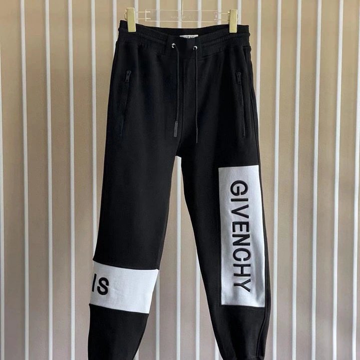 Givenchy Sweatpants Top Version Counter Same Style Pure Cotton Spring and Autumn Pants Men's Casual Sweatpants Loose Track Pants Fashionable Trousers