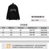 Celine Sweater Hollow Embroidery Hooded Sweater Same Style for Men and Women