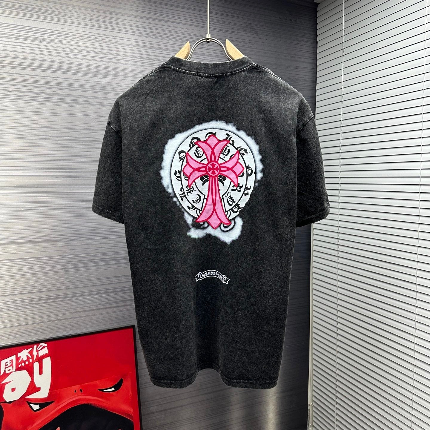 Chrome Hearts T-shirt Front and Rear Printing logo round Neck Short Sleeve25ss New pure cotton T Unisex T-Shirt OS Loose Fit Base Shirt Top Half Sleeve T-Shirt