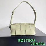 Bottega Veneta Women's Bag Top version Original Genuine Goods Leather Yang Mi Brick Underarm bag2022New Original Surrogate Shopping-Grade Large Plaid Woven Soft Lambskin Shoulder Bag Underarm Bag BRICKCASSETTE Underarm Bag Handbag Women's Bag