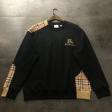 Burberry Hoodie 24ss New Equestrian Embroidered Patchwork Sweatshirt Pullover Unisex Sports Casual Loose Fit Versatile Autumn Winter New Arrival