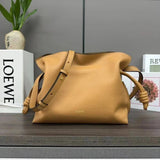 LOEWE Women's Bag Top version 【Top Version Original Leather】New Gilding logoFlamenco Lucky Bag Bag with Long Shoulder Strap Mini Napa Cow Leather Flamenco Clutch Drawstring Bucket Bag Loew New Lucky Bag Tote Bag Shoulder Bag Messenger Bag