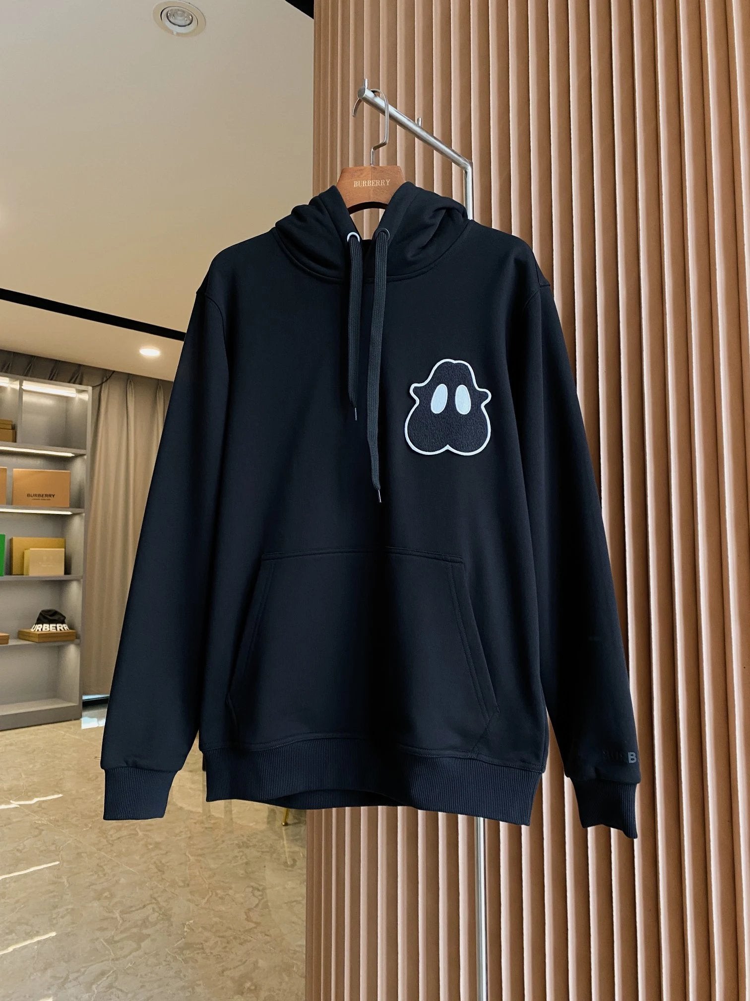 Burberry Hoodie Monster Pattern logo Hooded Sweatshirt Unisex Pullover Jacket Casual Loose Fit Versatile