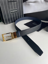 Zegna Belt Top version Original Imported Calf Leather Belt for Business Men Pant Belt3.5CM Belt Double-Sided Dual-Use Men's Needle Belt Suitable for Men's Business Double-Sided Cowhide Classic Belt Gift Box Packaging