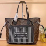 Louis Vuitton LV Women's Bag Top version 【Neverfullmm Handbag】m12061Presbyopic/Brown m11946Presbyopic Neverfull Double-Sided Tote Bag Classic Presbyopic Tote Bag Women's Bag New Presbyopic Double-Sided Large Shopping Bag Mother and Child Bag M12099Mini Do