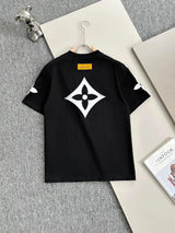 Louis Vuitton LV T-shirt Front and back letter pattern pearl embossing logo round Neck Short Sleeve25ss New pure cotton T Unisex T-Shirt OS Loose Fit Base Shirt Top Half Sleeve T-Shirt
