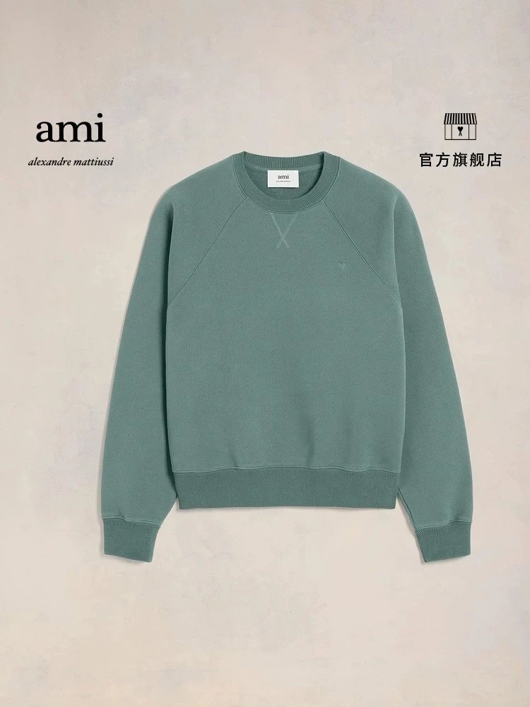 Ami Hoodie Top Version【Autumn New Product】Same Style for Men and Women24Autumn Same Color Love Casual Cotton Loose Pullover Sweatershirt