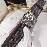 VERSACE Belt Top version Belt Belt Men's Universal Belt Belt Classic Cowhide Leather Business Casual Fashion Trend Belt Belt Men's Leather Belt Men's Belt Belt Men's Pants Belt Smooth Buckle Belt Belt Matching Full Set Packaging Gift Essential