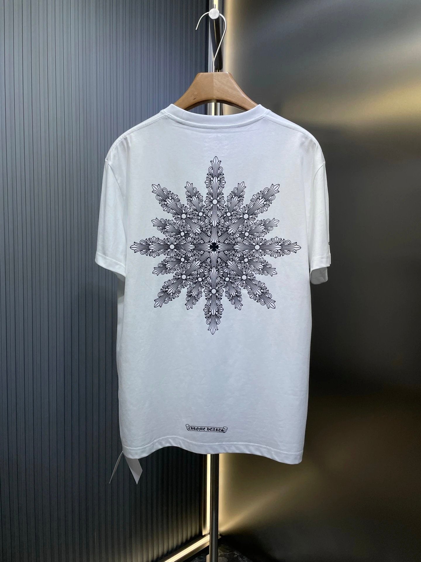 Chrome Hearts T-shirt Shadow Print logo round Neck Short Sleeve25ss New pure cotton T Unisex T-Shirt OS Loose Fit Base Shirt Top Half Sleeve T-Shirt