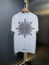 Chrome Hearts T-shirt Shadow Print logo round Neck Short Sleeve25ss New pure cotton T Unisex T-Shirt OS Loose Fit Base Shirt Top Half Sleeve T-Shirt