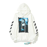 OFF-White Hoodie Cotton Terry Pullover Hoodie Loose Sweater-CY