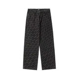 Balenciaga Jeans Letter Print Full Print Jeans Casual Straight Pants High Waist Pants Unisex Long Pants24ss Autumn and Winter New Products