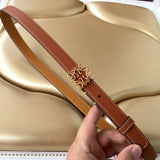 LOEWE Belt Top version Original Sample Women's Clothes Original Order Belt Width2.0cm Genuine Goods Quality Counter Full Set of Packaging Selected Imported First Layer Calfskin Leather Feel Comparable to Genuine Goods Boutique Letter Buckle Official Net S