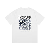 LOEWE T-shirt Color-Block Letter Direct Print Logo round Neck Short Sleeve25ss New Pure Cotton Unisex Style T T-shirt OS Loose Fit Base Shirt Short Sleeve Top T-Shirt