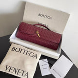 Bottega Veneta Women's Bag Top version 【Original Version/Andiamo Dinner Bag Long Clutch Mobile Phone Bag Wallet Bag Women's Bag/New Woven Bag Small Handbags Woven Clutch Women's Dinner Bag