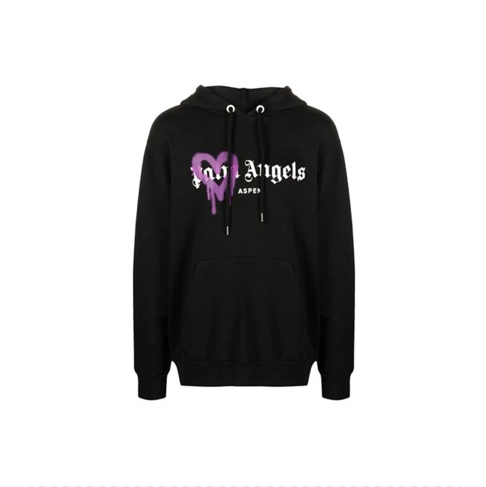 Palm Angels Hoodie Top Version Classic Couple's Black Broken Bear Hooded Sweater for Men