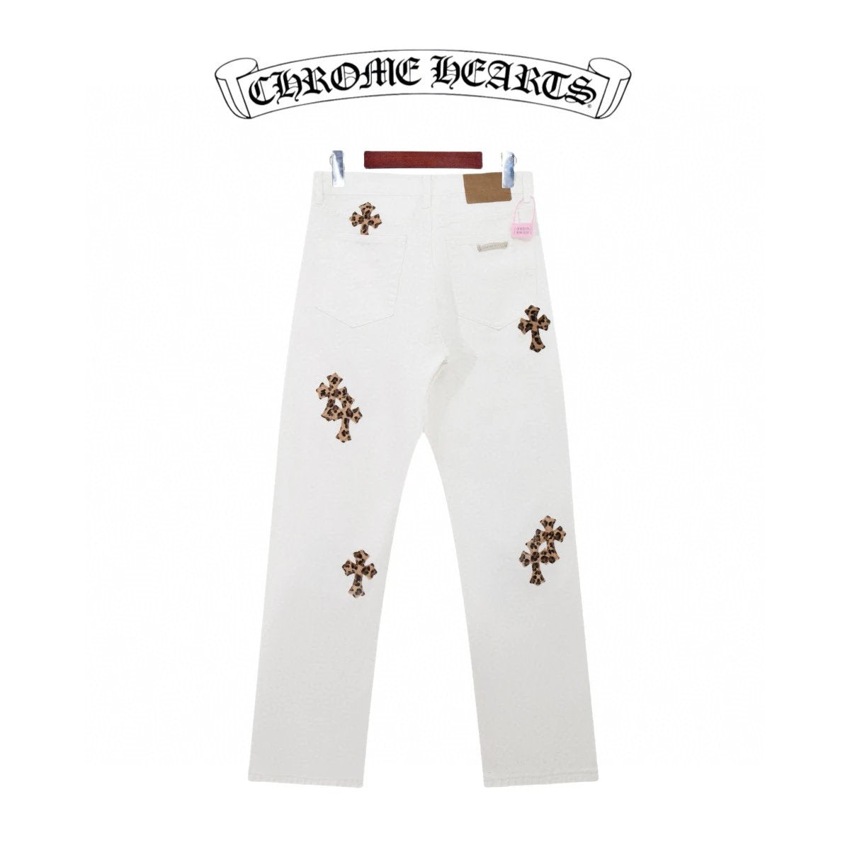 Chrome Hearts Jeans Patterned Graffiti Print logo25ss Spring Summer New Straight Loose Slim Fit Jeans Unisex Long Pants