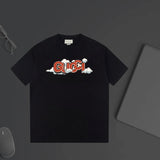 Gucci T-shirt Chest Letter Cloud Print logo round Neck Short Sleeve25ss New Pure Cotton Unisex Style T T-shirt OS Loose Fit Base Shirt Half Sleeve T-Shirt Top Half Sleeve