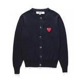 Rei Kawakubo Sweater Top Version Fashion Brand Ling Women's round Neck Love Couple Coat Cardigan Heart Knitted Woolen Sweater play Sweater