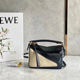 LOEWE Women's Bag Top version 【Level Surrogate Shopping】puzzle Geometric Bag Women's Bag mini18cm Mini Geometric Bag Crossbody Bag Small Size24cm Medium29cm Splicing Box Bag loewe Classic Geometric Crossbody Bag