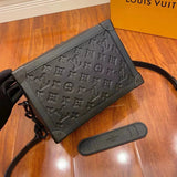 Louis Vuitton LV Men's Bag Top version Super44478Box Old Package Factory Customized Shape-Fixed Bag Unisex44730Black Flower Black softtrunk Presbyopic