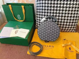 Goyard Bag Top version [Original Leather]Home Classic Alto Handbag round Box Bag Hat Box Bag Presbyopic round Pie Bag Men's and Women's Same Style One Shoulder Bag Messenger Bag Couple Women's Bag