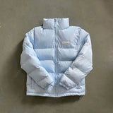 Trapstar Down Jackets Vests Winter Warm-Keeping Cotton Clothing Light Blue Same Earrings for Couple Bread Jacket Loose High Street Cotton-Padded Coat