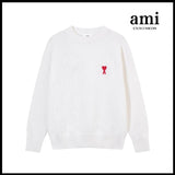 Ami Sweater Knitwear Classic round Neck Big Heart Jacquard Pullover Sweater Loose and Idle Sense Casual Couple Outfit-CY