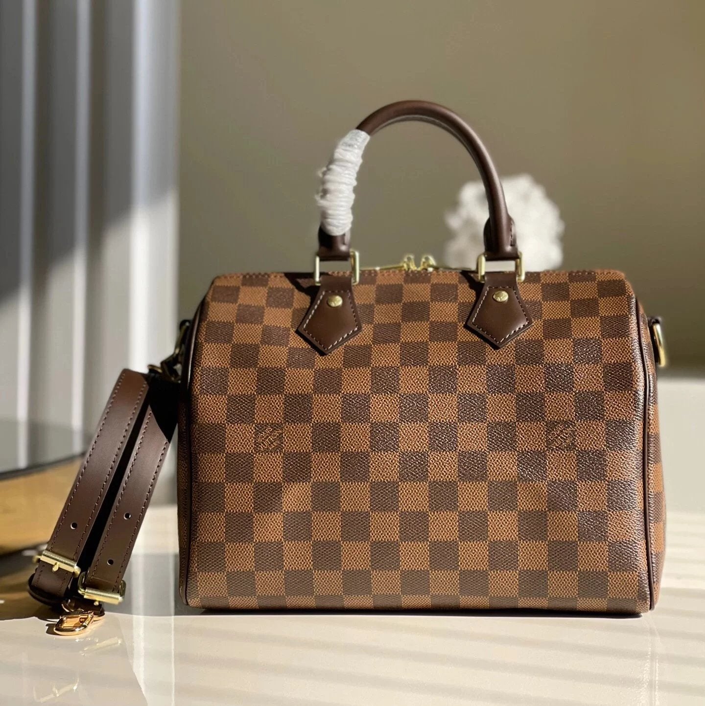 Louis Vuitton LV Women's Bag 【Version】M41112Required S*PEEDY25Presbyopic Pillow Bag M41113speed30Handbag M41112Checkerboard N41367Shoulder Messenger Bag Handbag Shoulder Bag Messenger Bag Women's Bag N42373White Plaid M41106Large Size40