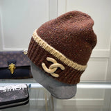 Chanel Hat Casual Knitted Hat High Quality Fashion Fashion Brand Official Website Quality Autumn and Winter Feel Super Soft and Comfortable Knitted Thread Hat，Excellent Elasticity！