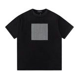 Balenciaga T-shirt Vintage Style Letter Print on Chest logo round Neck Short Sleeve25ss New pure cotton T Unisex T-Shirt OS Loose Fit Base Shirt Top Half Sleeve T-Shirt
