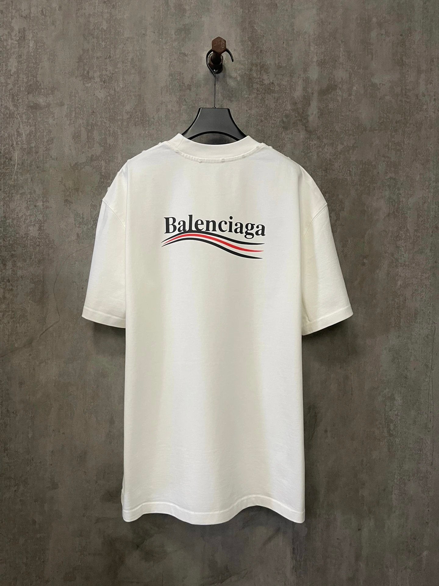 Balenciaga T-shirt 25ss Classic Cola Wave logo Printed Crew Neck Short Sleeve Pure Cotton Unisex T Shirt Bottoming Shirt OS Loose Fit T-Shirt