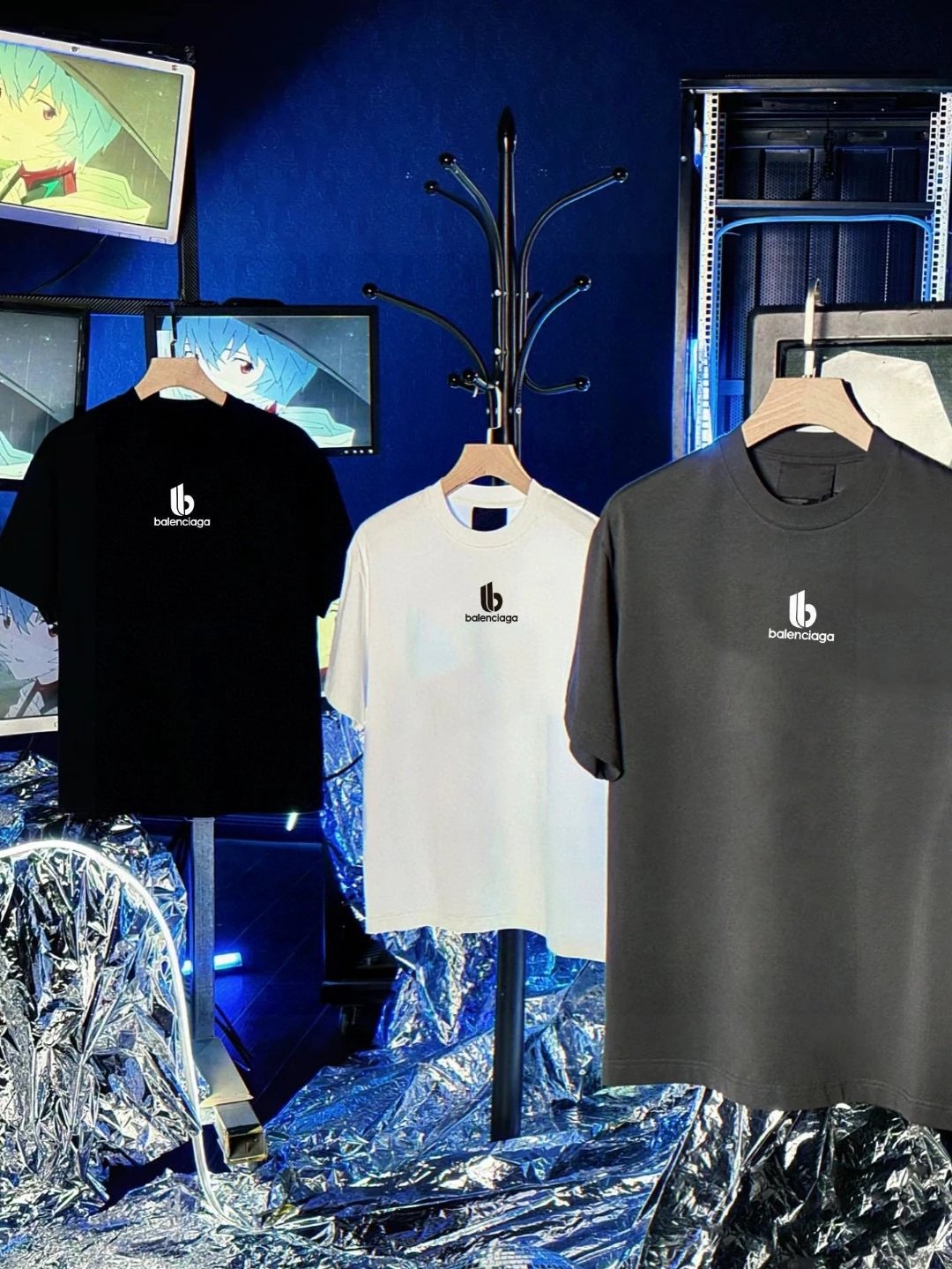Balenciaga T-shirt Chest Letters66Printing logo round Neck Short Sleeve25ss New Pure Cotton Unisex Style T T-shirt OS Loose Fit Base Shirt Top Half Sleeve T-Shirt