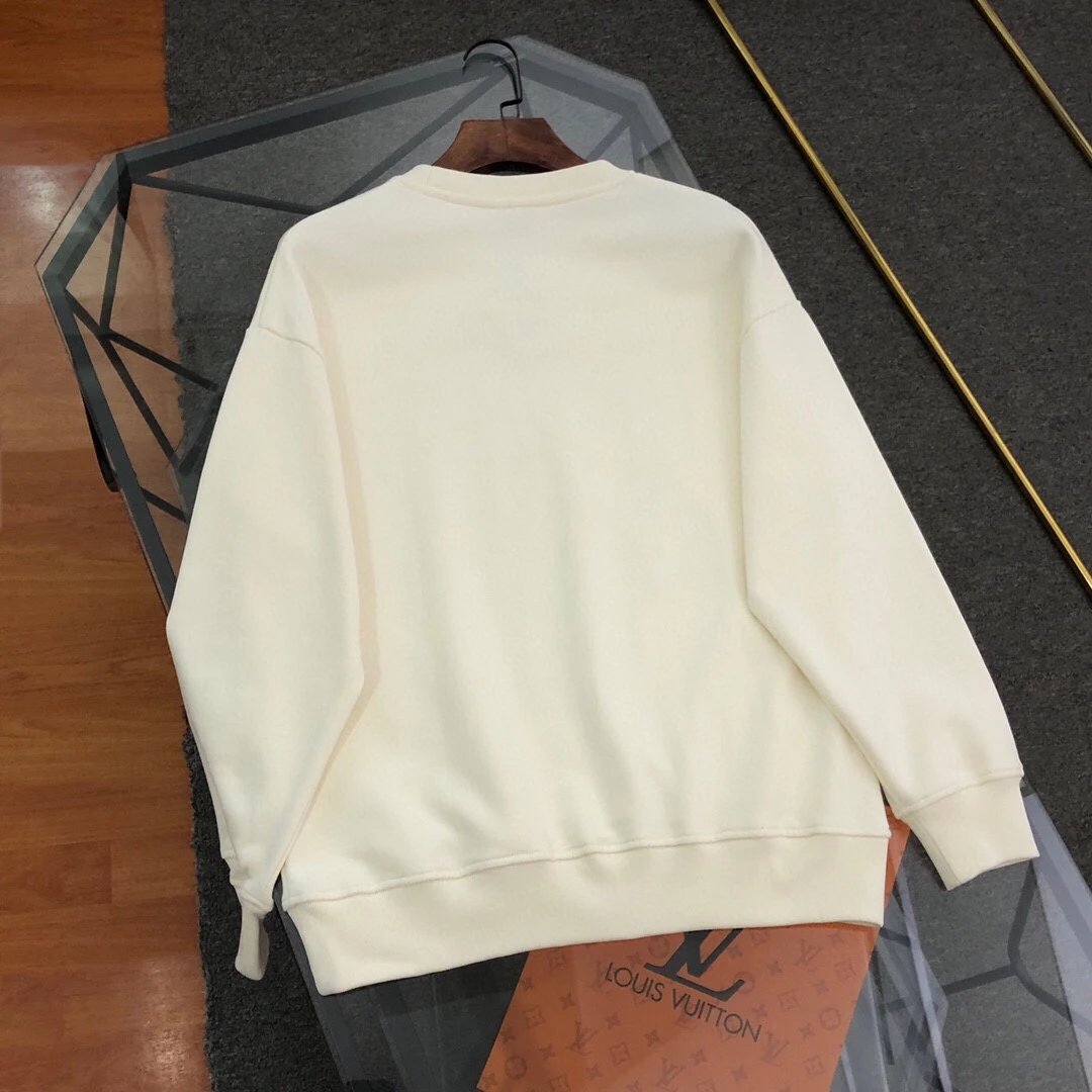 LOEWE Hoodie 24ss New logo Embroidered Crewneck Sweatshirt Pullover Unisex Sports Casual Loose Fit Versatile New Autumn Winter Collection