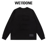 We11done Hoodie Top Version Zhao Lusi Yang Mi Long Sleeve T T-shirt Color Graffiti Letters Gradient Spring and Autumn