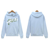 Amiri Hoodie 2024Autumn and Winter New Plant Letter Pattern round Neck Pullover Long Sleeve Men and Women Same Style