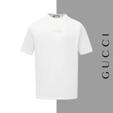 Gucci T-shirt Chest Letter Burnt Flower Embroidery logo round Neck Short Sleeve25ss New Pure Cotton Unisex Style T T-shirt OS Loose Fit Base Shirt Half Sleeve T-Shirt Top Half Sleeve