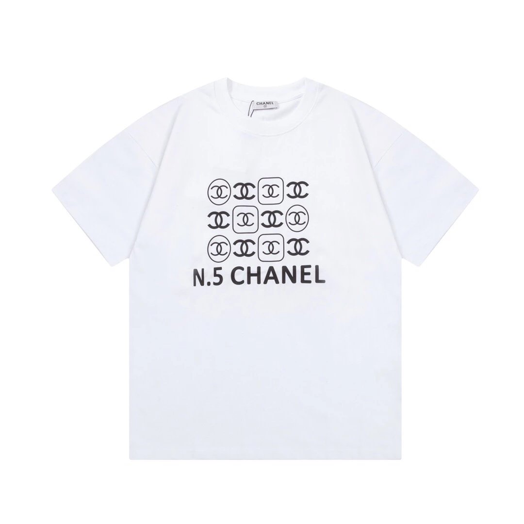 Chanel T-shirt Short Sleeve T T-shirt High Quality Fashion Big Brand2024Summer New Digital Printing Letters logo Men's and women's same style short sleeve T T-shirt
Color：White and Black
Size：XS-L