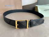 Burberry Belt Top version 【Original Custom】Original New Men's Leather Belt Width3.5cm Double-Sided Imported First Layer Calfskin Full Grain Leather Genuine Goods Quality Original Letter Rotating Buckle Counter Full Set Gift Box Packaging B Home Belt Zegna