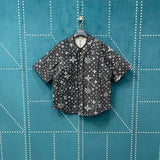 Louis Vuitton LV Shirt Printed with Old Flowers logo Shijia Turn-down Collar Short Sleeve Shirt Casual Business Versatile Slim Fit Unisex Jacket
