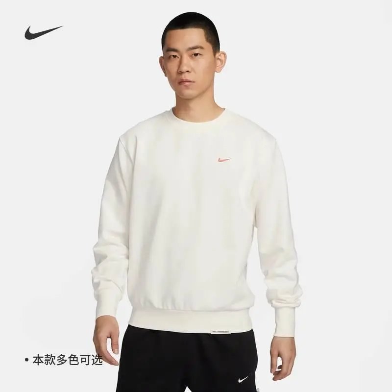 Nike Sweater Spring Men's and Women's Couple New Knitted Loose Printed round Neck Long Sleeve Pullover HF1115