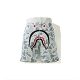 Bape Shorts Top Version Fashion Brand Shark Shorts Camouflage Men's and Women's Same Casual Five-Point Sports Pants