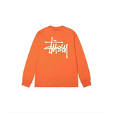 Stussy Hoodie Top Version23Autumn New Classic Printed Men's and Women's Long Sleeves Loose Couple Long T