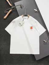 Burberry T-shirt Chest TB Logo Pattern vs. Emblem Pattern Embroidery logo round Neck Short Sleeve25ss New pure cotton T Unisex T-Shirt OS Loose Fit Base Shirt Top Half Sleeve T-Shirt