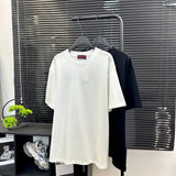 Gucci T-shirt Small Letter Chest Embroidery logo round Neck Short Sleeve25ss New pure cotton T Unisex T-Shirt OS Loose Fit Base Shirt Top Half Sleeve T-Shirt