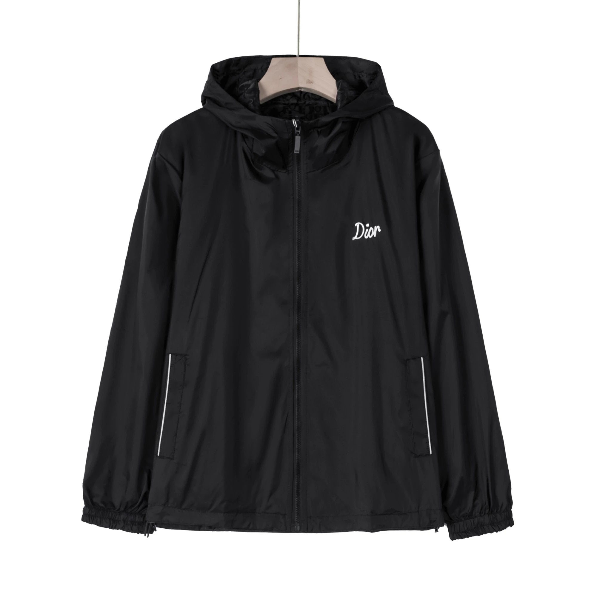 Dior Jackets Classic Embroidery logo Letter Hooded Jacket Unisex Autumn Winter New Sports Casual Loose Fit Versatile